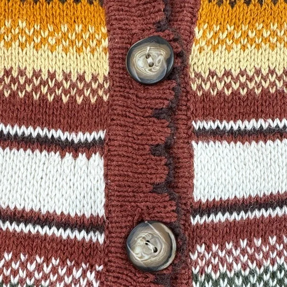 Vintage Striped Multicolour Cropped Cardigan - Picture 4 of 9